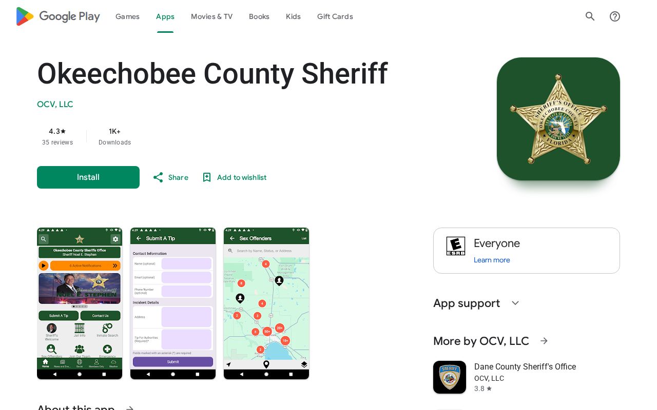 Okeechobee County Sheriff Android app used for agency resources after an arrest